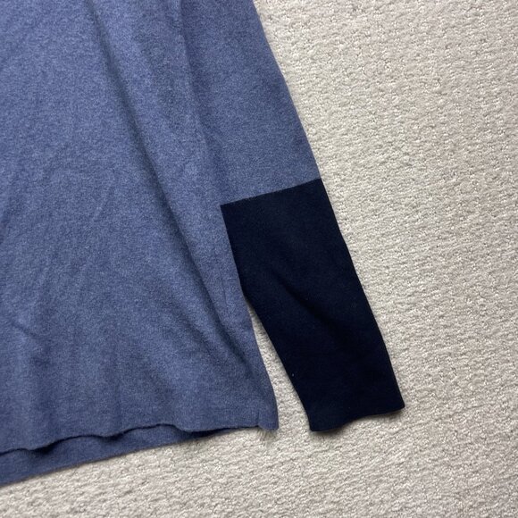 Tommy Hilfiger Shirt Blue Striped Long Sleeve Spell out logo Women Sz L Preppy - Picture 3 of 12